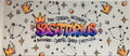 Decorative sticker with colorful text and graphics on a white surface